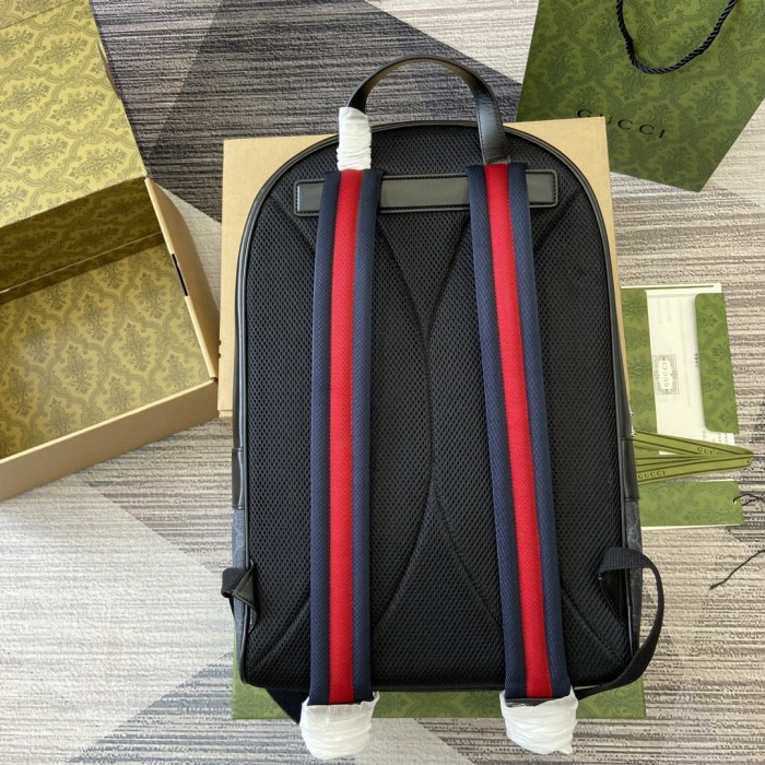 NIGO Gucci Men's Solid Color Adjustable Shoulder Strap Zipper Closure Canvas Quilted Leather Shoulder Bag Backpacks Bags #nigo75654