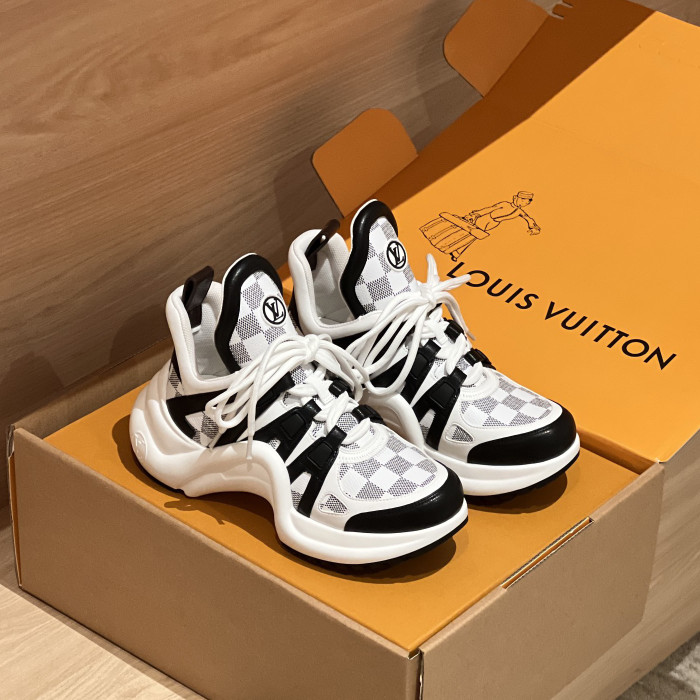 NIGO Louis Vuitton Archlight Women's Fall/Winter Leather Lace Up Low Top Casual Sneakers Shoes #nigo75657