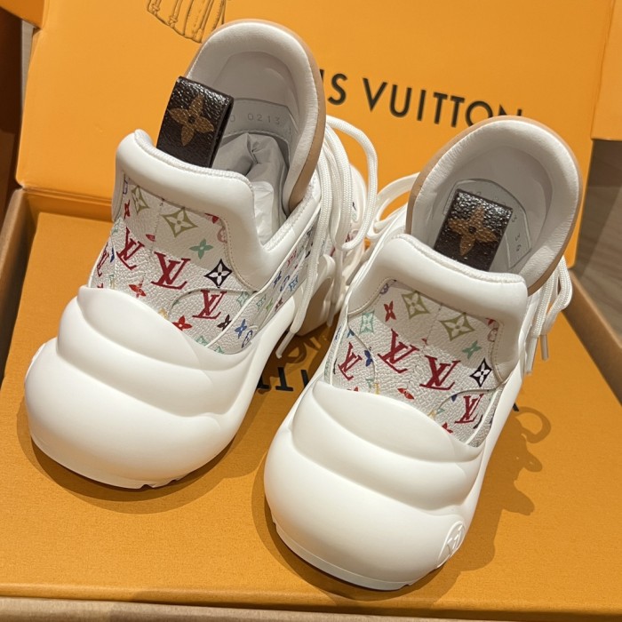 NIGO Louis Vuitton Archlight Women's Fall/Winter Leather Lace Up Low Top Casual Sneakers Shoes #nigo75657