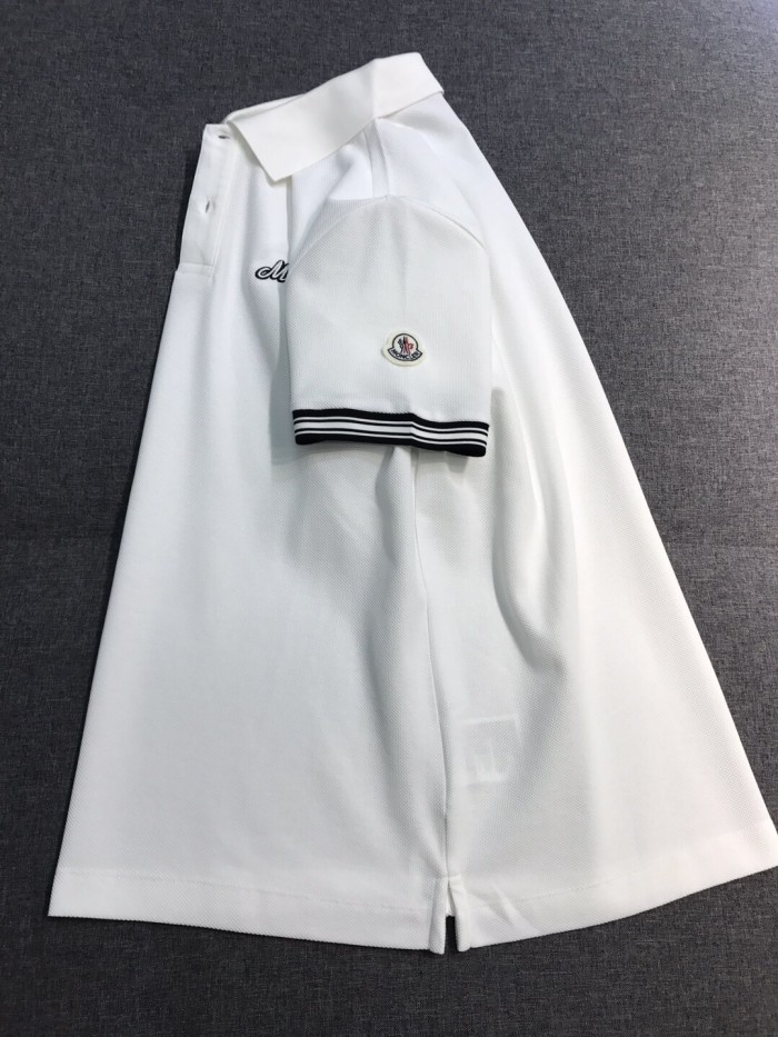 NIGO Moncler Men's Summer Embroidered Letter Print Polo Neck Solid Color Short Sleeve T-Shirt #nigo75655