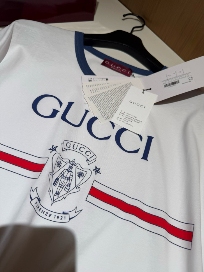 NIGO Gucci Women's Summer Solid Color Letter Printed Plain Knit Round Neck Short Sleeve T-Shirt #nigo75653