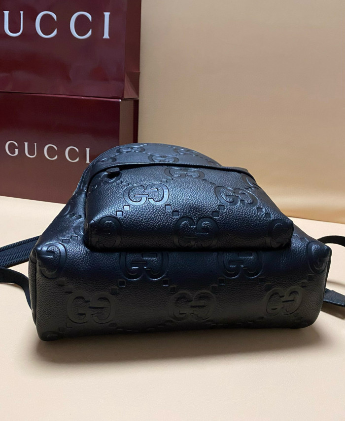 NIGO Gucci Men's Solid Color Adjustable Shoulder Strap Zipper Closure Leather Shoulder Bag Backpacks Bags #nigo75788