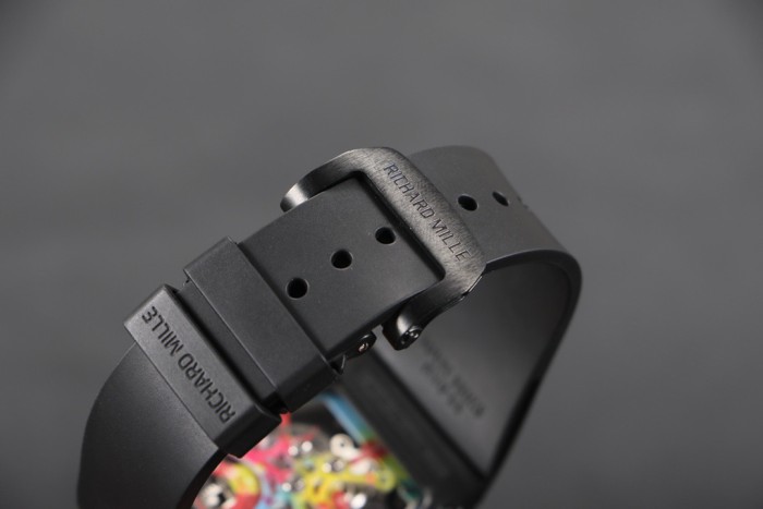NIGO Richard Mille RM 68-01 Men's Color Dial Manual Mechanical Movement Rubber Strap Black Watch #nigo75679