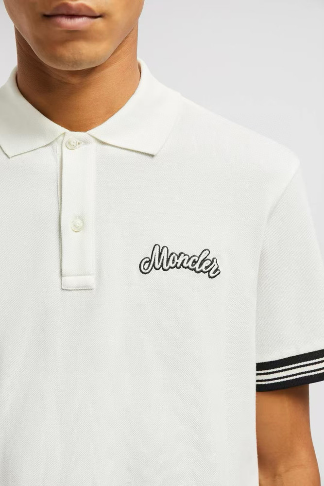 NIGO Moncler Men's Summer Embroidered Letter Print Polo Neck Solid Color Short Sleeve T-Shirt #nigo75655