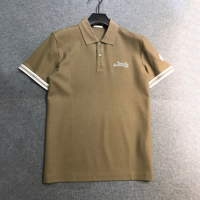 NIGO Moncler Men's Summer Embroidered Letter Print Polo Neck Solid Color Short Sleeve T-Shirt #nigo75655