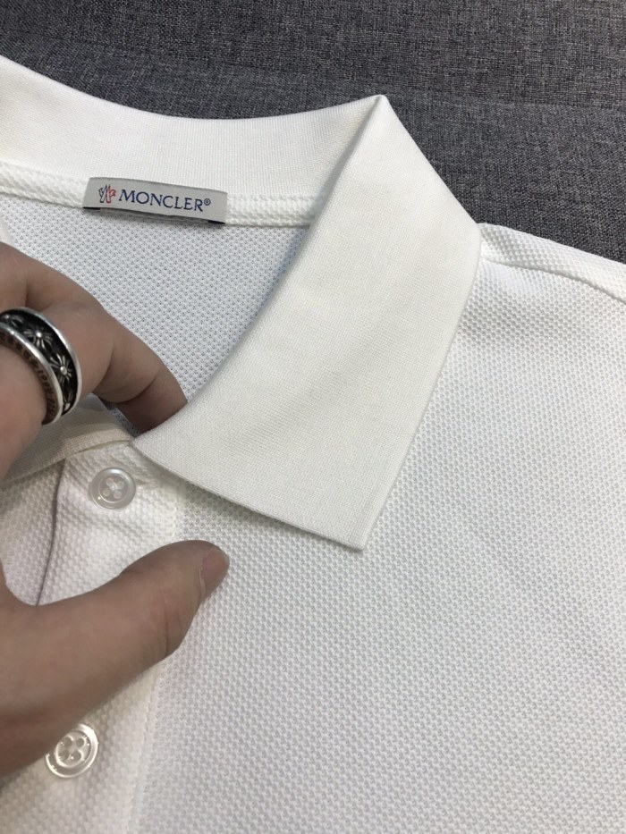 NIGO Moncler Men's Summer Embroidered Letter Print Polo Neck Solid Color Short Sleeve T-Shirt #nigo75655