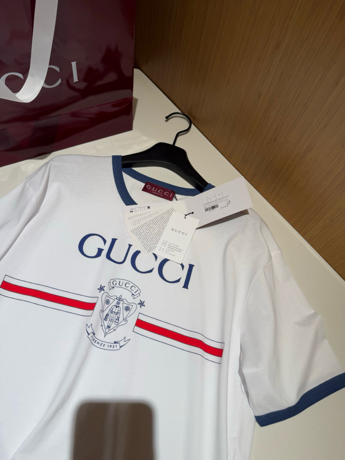 NIGO Gucci Women's Summer Solid Color Letter Printed Plain Knit Round Neck Short Sleeve T-Shirt #nigo75653