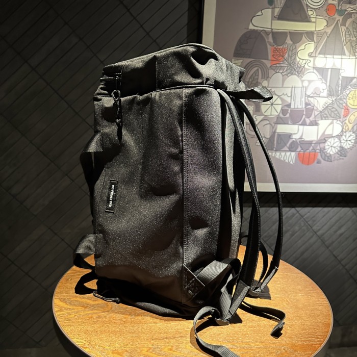 NIGO Balenciaga Men's Black Letter Logo Zipper Closure Polyester Backpack Shoulder Bag Tote Bags #nigo75667