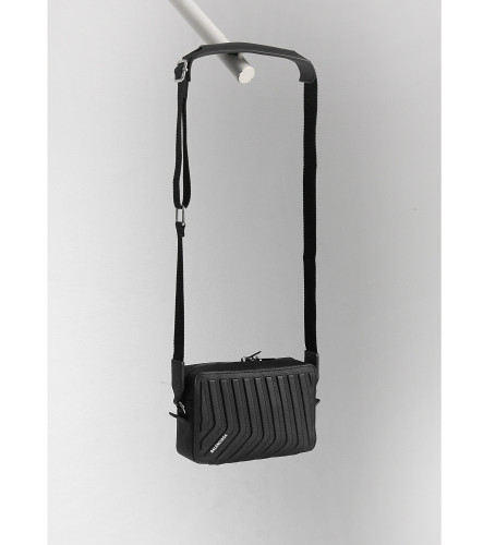 NIGO Balenciaga Men's Black Logo Embossed Shoulder Strap Leather Camera Bag Tote Shoulder Crossbody Bags #nigo75668