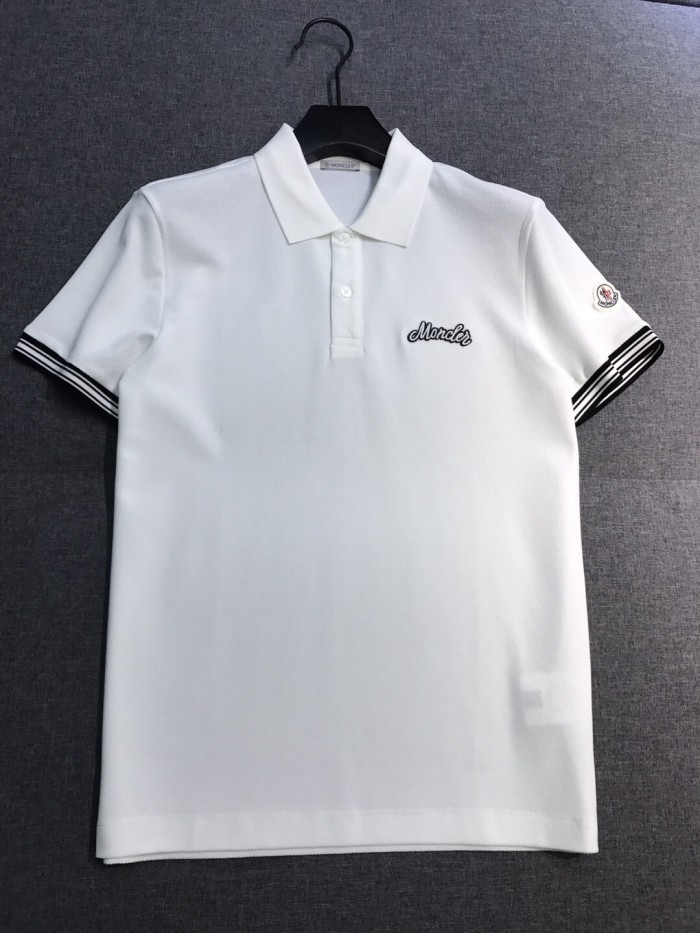 NIGO Moncler Men's Summer Embroidered Letter Print Polo Neck Solid Color Short Sleeve T-Shirt #nigo75655