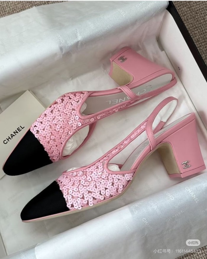 NIGO Chanel Women's Spring/Summer Glitter Design Cotton Embossed Lace Casual Ballet Flats Shoes #nigo75695