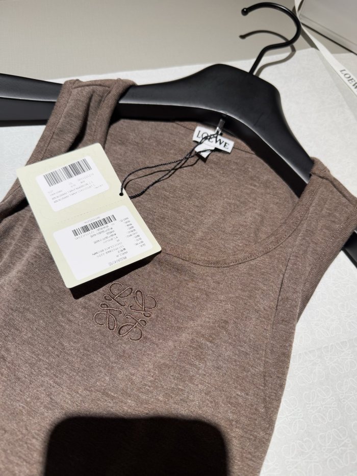 NIGO Loewe Women's Summer Solid Color Embroidered Logo Sleeveless Camisole Tank Top Vest #nigo75686