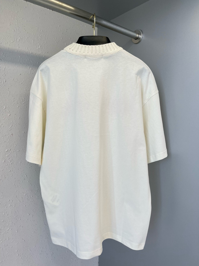 NIGO Louis Vuitton Men's And Women's Summer Logo Letters Embroidered Round Neck Short Sleeve T-shirt #nigo75694