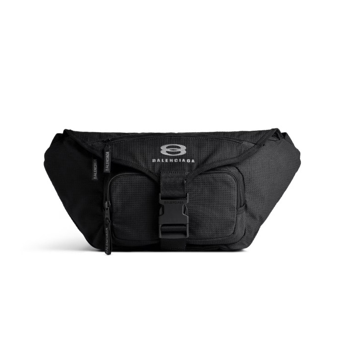 NIGO Balenciaga Men's And Women's Solid Color Adjustable Simple Flap Buckle Closure Nylon Shoulder Bag Waist Bags #nigo75675