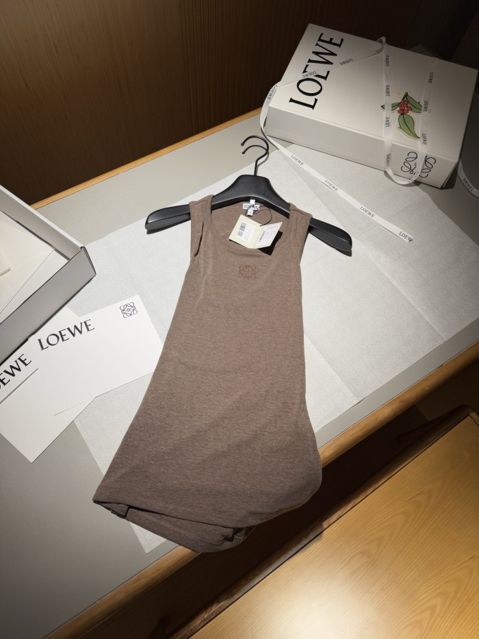 NIGO Loewe Women's Summer Solid Color Embroidered Logo Sleeveless Camisole Tank Top Vest #nigo75686