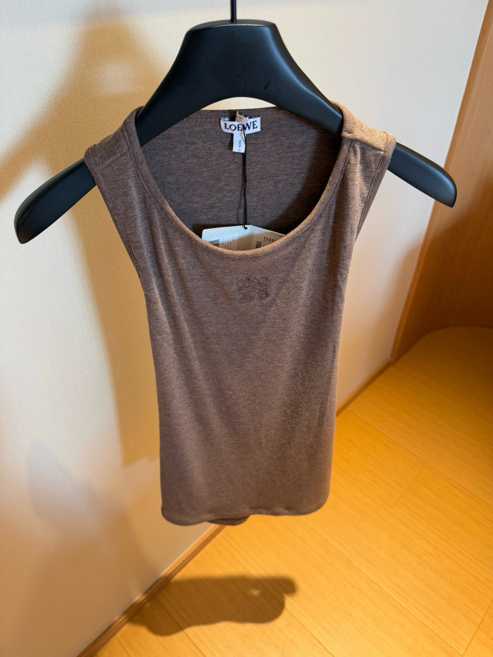 NIGO Loewe Women's Summer Solid Color Embroidered Logo Sleeveless Camisole Tank Top Vest #nigo75686