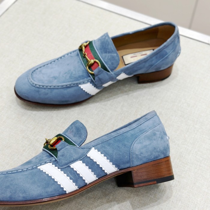 NIGO Gucci Men's Spring/Fall Solid Color Suede Round Toe Slip-on Loafer Shoes - Premium Casual Footwear #nigo75713