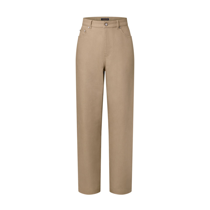 NIGO Louis Vuitton Men's Light Brown Casual Outfit Set Suit - Minimalist Collar Jacket with Button Pockets & Color-Coordinated Pants #nigo75719