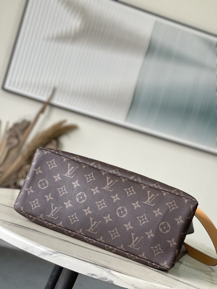 NIGO Louis Vuitton Men's Brown Classic Vintage Adjustable Shoulder Strap Embroidered Letter Print Tote Bag - Premium Coated Canvas Leather Bag #nigo75711