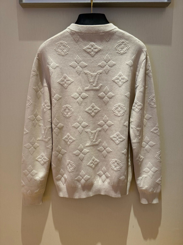 NIGO Louis Vuitton Men's Spring and Autumn Solid Color Logo Printed Round Neck Knitted Long Sleeve Sweater Sweatshirt #nigo75733