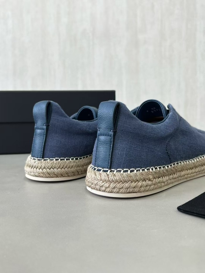 NIGO Ermenegildo Zegna Men's Solid Color Canvas Fabric Simple Flat Casual Shoes #nigo75723