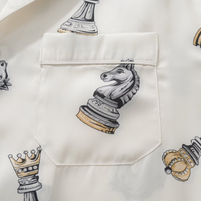 NIGO Dolce&Gabbana Men's And Women's Spring And Summer Chess Printing Single Breasted Long Sleeved Shirt Elastic Waist Tie Casual Pants Suit Set #nigo75724