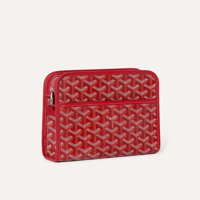 NIGO GOYARD Jouvence Men's and Women's Old Flower Full Print Zipper Closure Canvas Patchwork Leather Wash Bag Clutch Bags #nigo75739