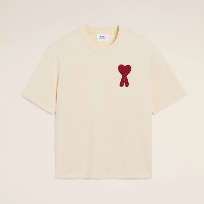 NIGO Ami Men's and Women's Solid Color Embroidered Logo Print Round Neck Cotton Short Sleeve T-Shirt #nigo75745