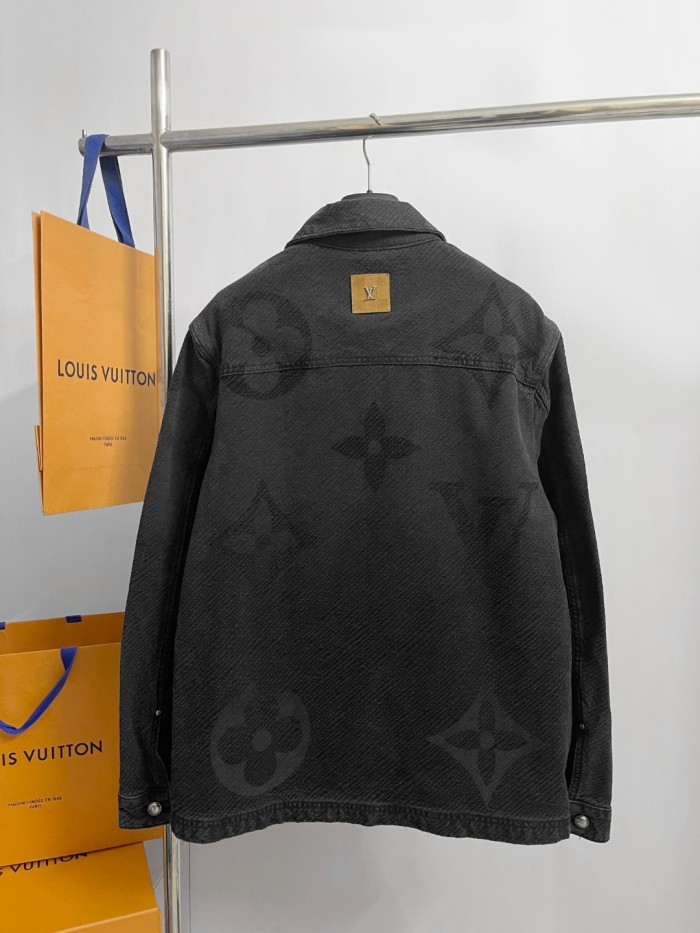NIGO Louis Vuitton Men's Spring And Fall Black Logo Jacquard Single Breasted Long Sleeved Denim Jacket Jeans Pants Suit Set #nigo75747