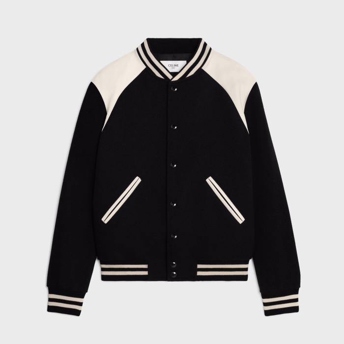 NIGO Celine Men's Spring & Autumn Colorblocking Single Breasted Textured Wool Baseball Coat Long Sleeve Jacket Ngvp #nigo1251