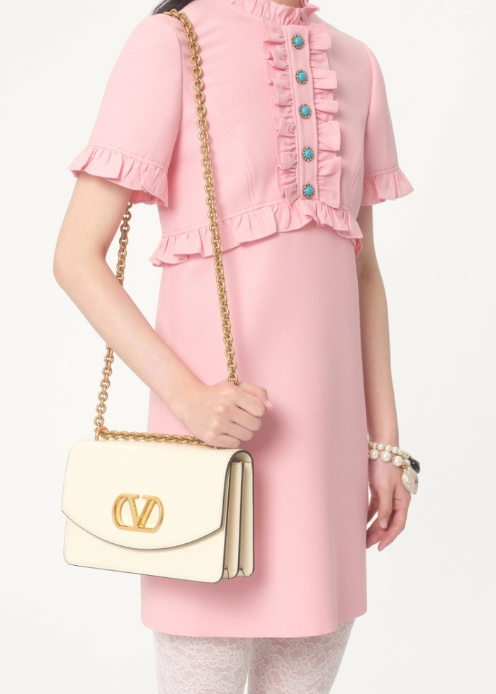 NIGO Valentino Women's Crepe Couture Short Dress Spring And Summer Pink Lace Short Mini Dress Fashionable Temperament Elegant Cute Style Ngvp #nigo1294