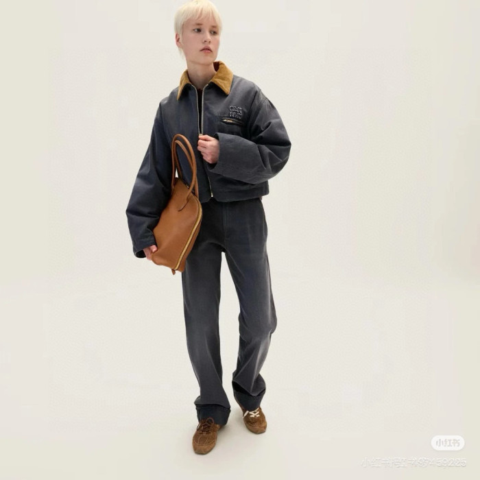 NIGO MiuMiu Women's Autumn and Winter Colorblocking Lapel Logo Embroidery Zipper Long Sleeve Jacket #nigo75761