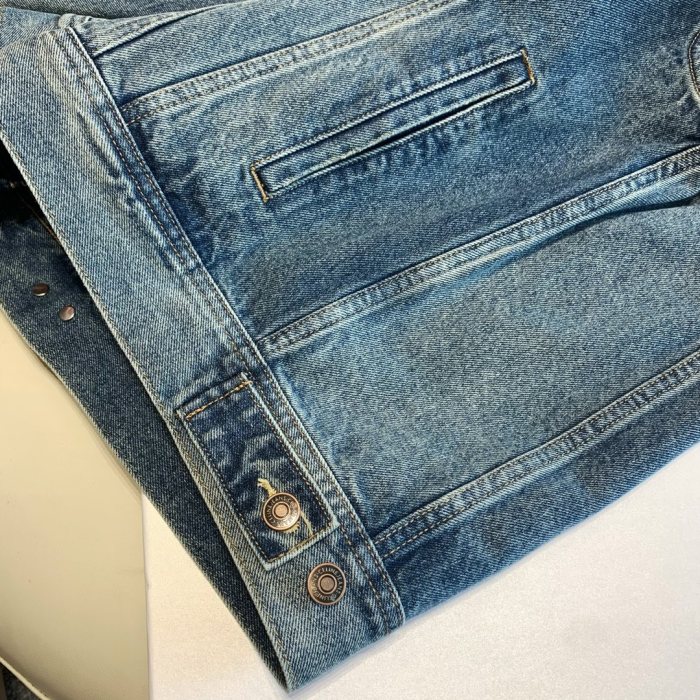 NIGO Celine Men's Autumn Blue Denim Single Breasted Hooded Jacket #nigo75786