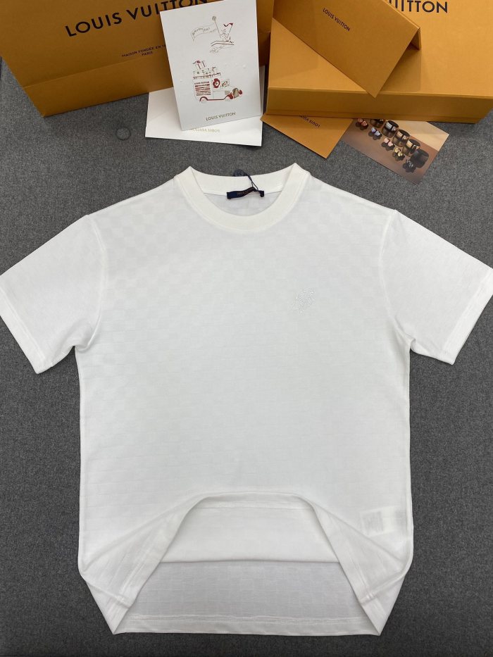 NIGO Louis Vuitton Men's Summer Solid Color Letter Logo Round Neck Cotton Short Sleeve T-Shirt #nigo75784