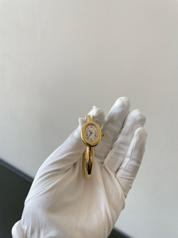 NIGO Cartier Women's White Dial Gold Case 30m Water Resistant Quartz Movement Watch #nigo75777