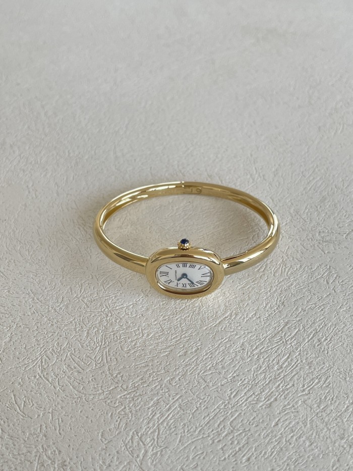 NIGO Cartier Women's White Dial Gold Case 30m Water Resistant Quartz Movement Watch #nigo75777