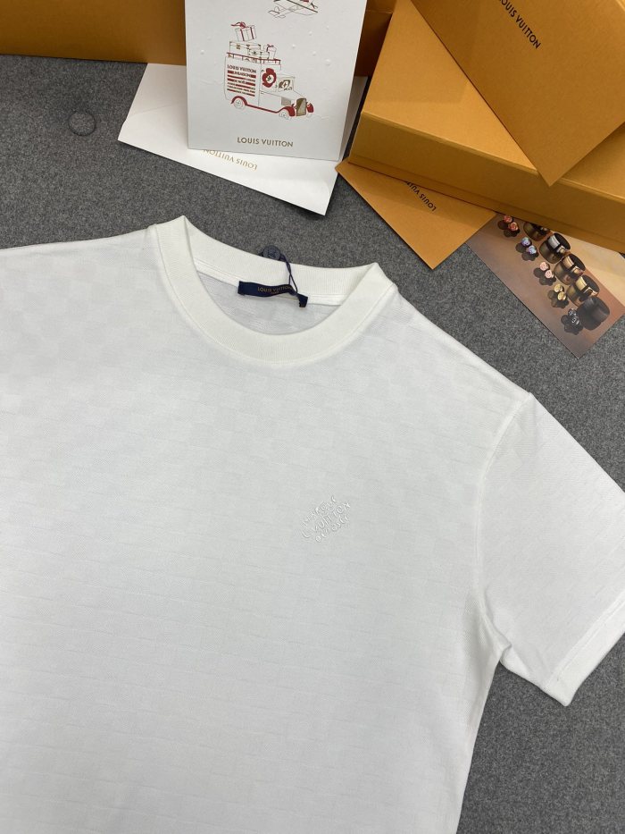 NIGO Louis Vuitton Men's Summer Solid Color Letter Logo Round Neck Cotton Short Sleeve T-Shirt #nigo75784