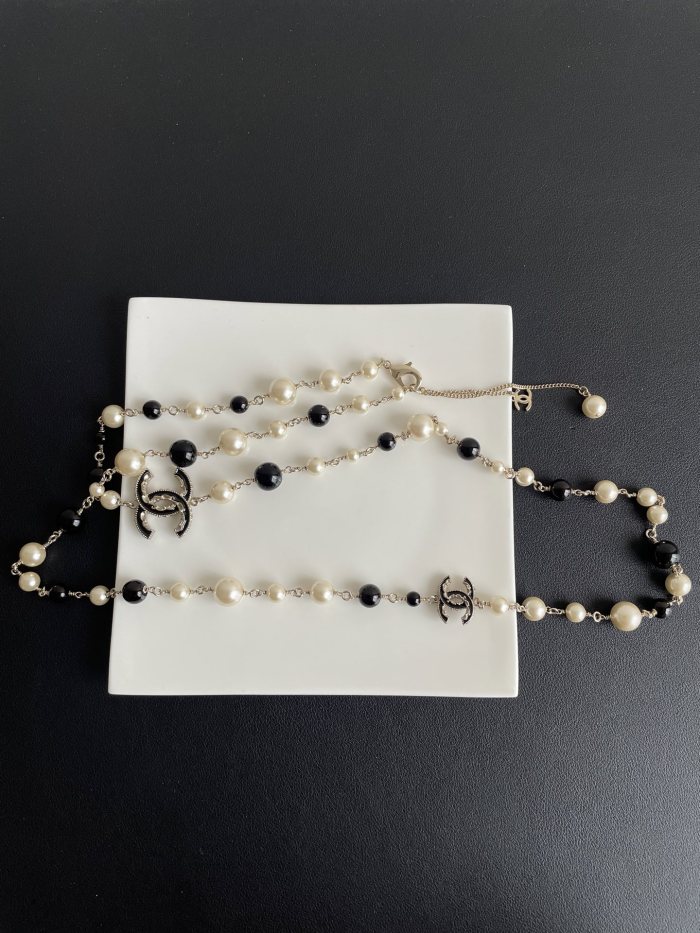 NIGO Chanel Women's Two-tone Pearl Shaped Metal Necklace Jewelry #nigo75773