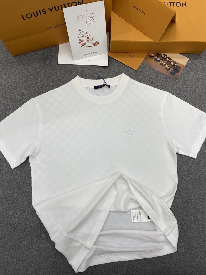NIGO Louis Vuitton Men's Summer Solid Color Letter Logo Round Neck Cotton Short Sleeve T-Shirt #nigo75784