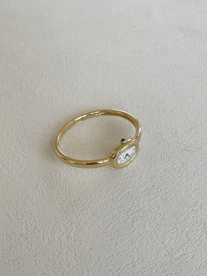NIGO Cartier Women's White Dial Gold Case 30m Water Resistant Quartz Movement Watch #nigo75777