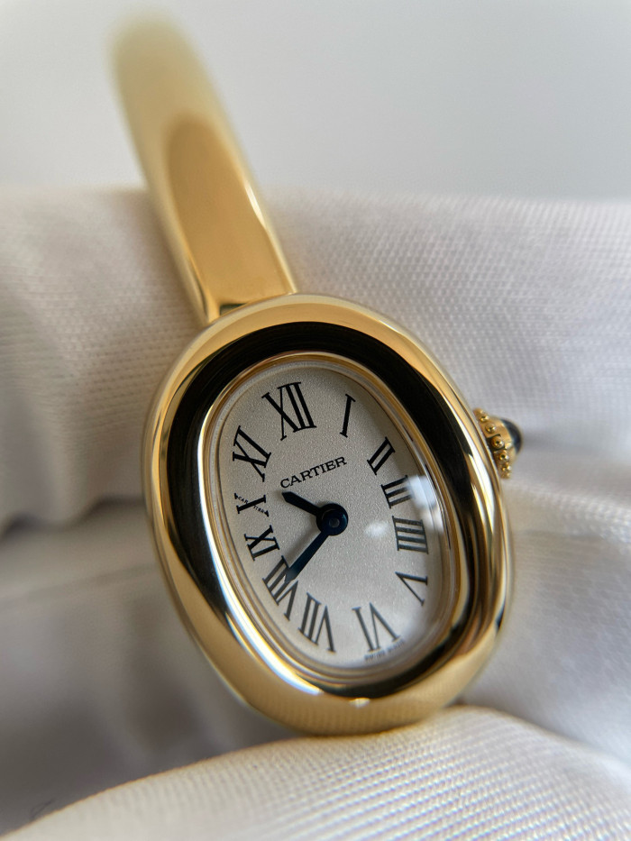 NIGO Cartier Women's White Dial Gold Case 30m Water Resistant Quartz Movement Watch #nigo75777