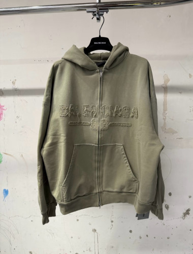 NIGO Balenciaga Men's And Women's Spring And Fall Solid Color Embroidery Letter Print Hooded Zipper Long Sleeved Jacket #nigo75772