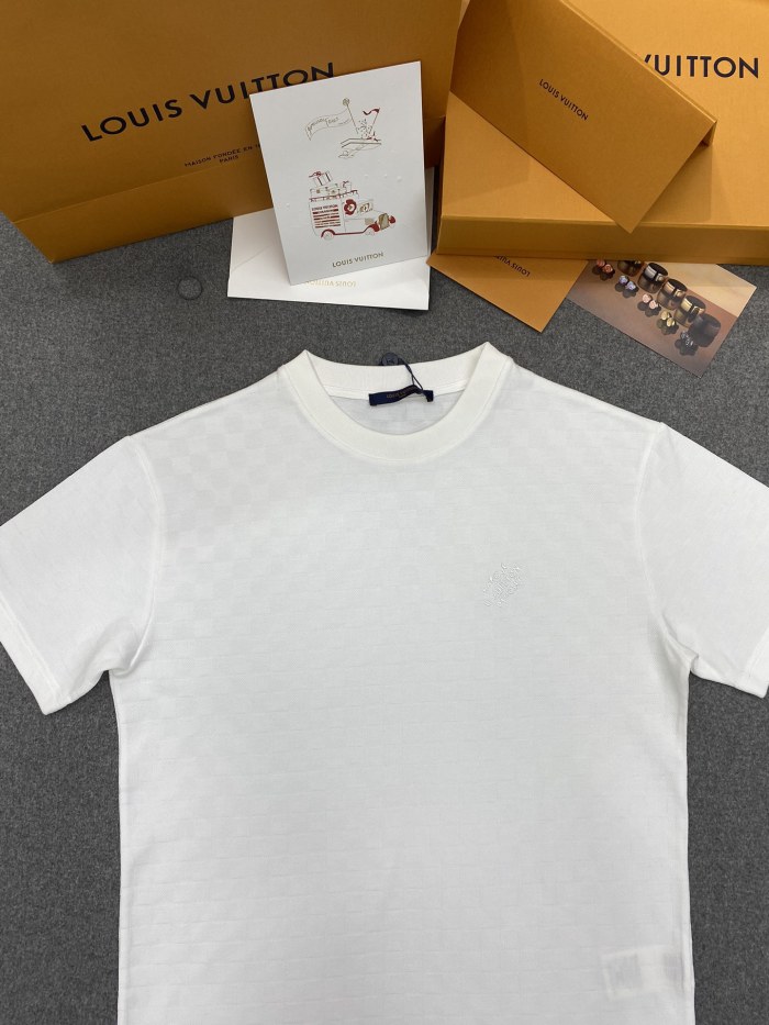 NIGO Louis Vuitton Men's Summer Solid Color Letter Logo Round Neck Cotton Short Sleeve T-Shirt #nigo75784