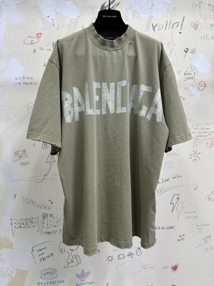 NIGO Balenciaga Men's Summer Letter Logo Print Round Neck Regular Fit Short Sleeve T-Shirt #nigo75791