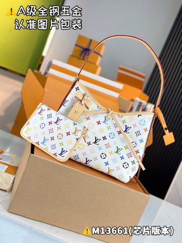 NIGO Louis Vuitton LV x TM CARRYALL Women's Detachable Adjustable Shoulder Strap Colorful Logo Printed Coated Canvas Tote Shoulder Bag Bags #nigo75793