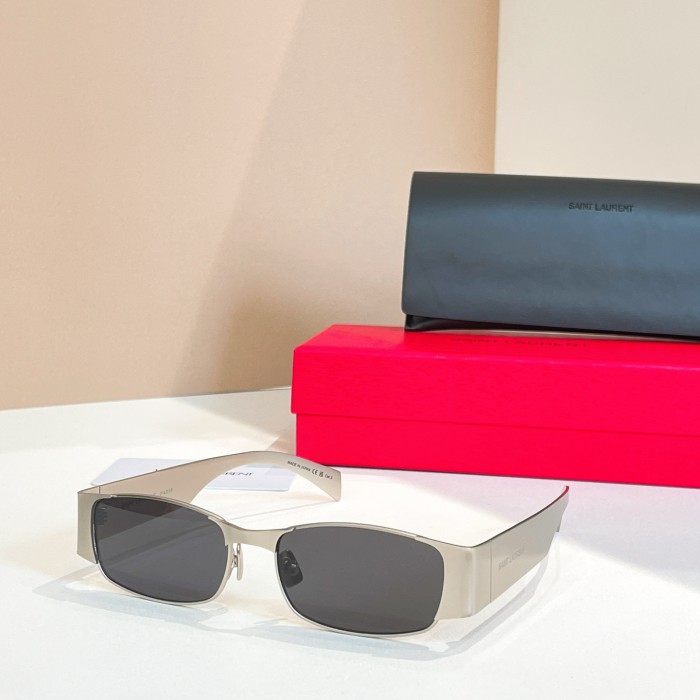 NIGO SAINT LAURENT Men's And Women's Solid Color Temples Monogrammed Square Sunglasses Glasses #nigo75826
