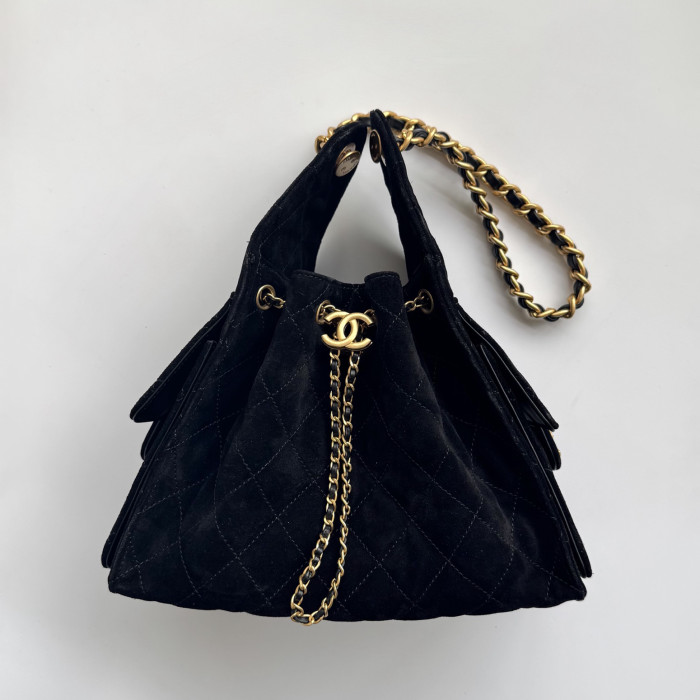 NIGO Chanel Women's Classic Double C Logo Solid Color Cowhide & Leather Tote Shoulder Bag Bags #nigo75835