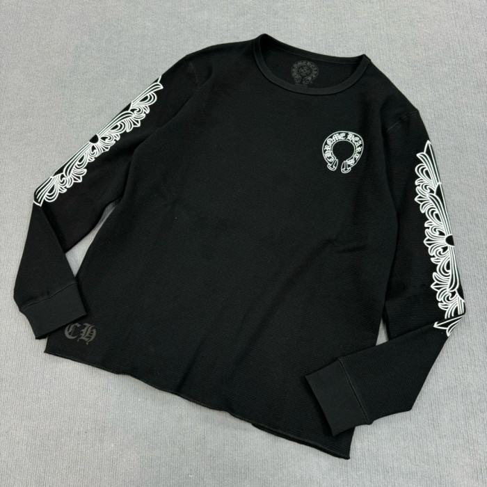 NIGO Chrome Hearts Men's Spring/Summer Solid Color Long Sleeve T-Shirt #nigo75819