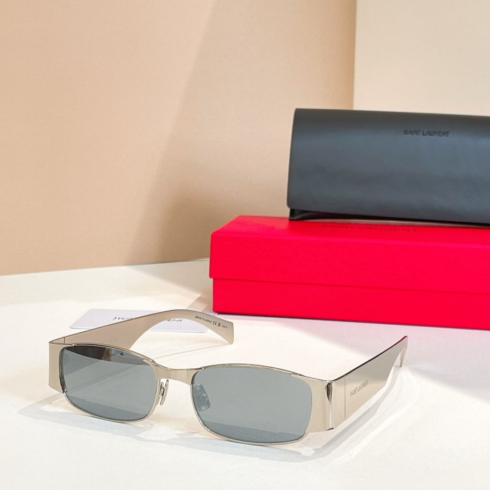 NIGO SAINT LAURENT Men's And Women's Solid Color Temples Monogrammed Square Sunglasses Glasses #nigo75826