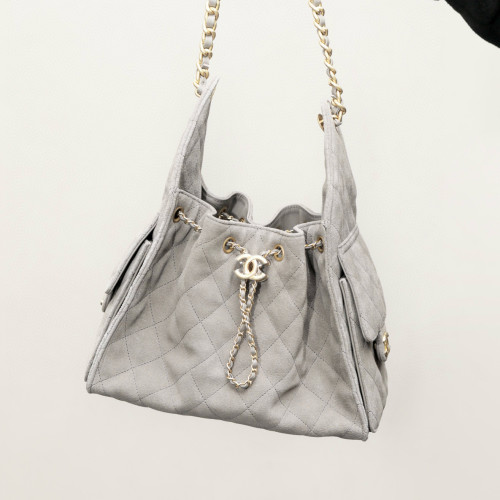 NIGO Chanel Women's Classic Double C Logo Solid Color Cowhide & Leather Tote Shoulder Bag Bags #nigo75835
